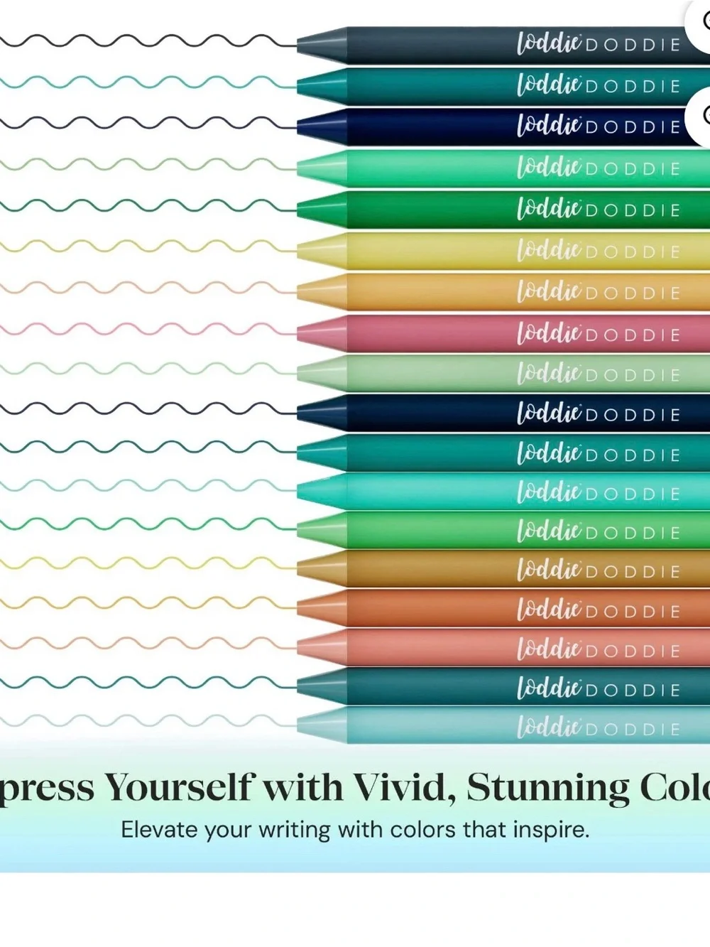 Loddie Doddie 18 Satin Grip Gel Pens - PICK ONE Set